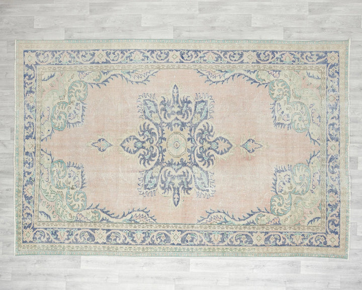 Multicolor Turkish Oushak Rug 10' x 6' 11" Hand-Knotted | No. VR95912