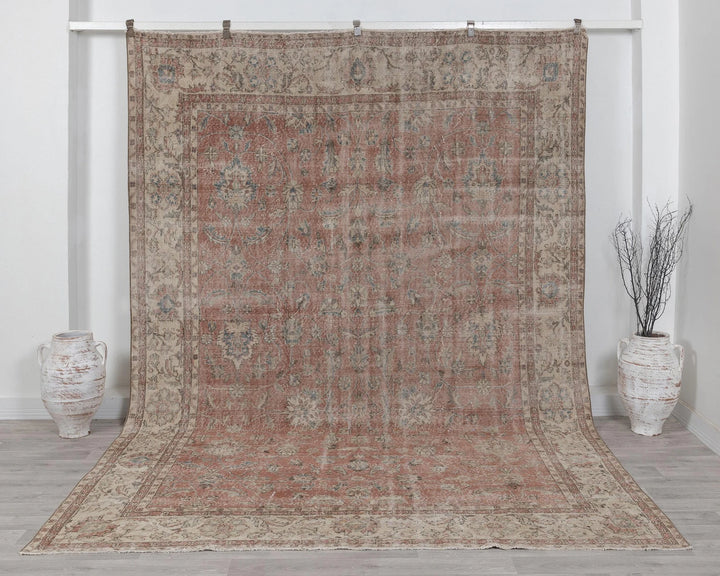 Multicolor Turkish Oushak Rug 7' 11" x 11' 2" Hand-Knotted | No. VR95925