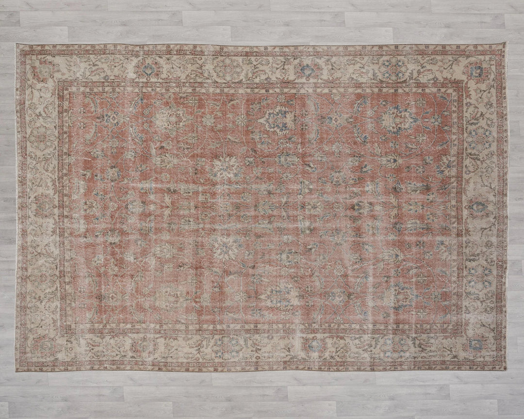 Multicolor Turkish Oushak Rug 7' 11" x 11' 2" Hand-Knotted | No. VR95925