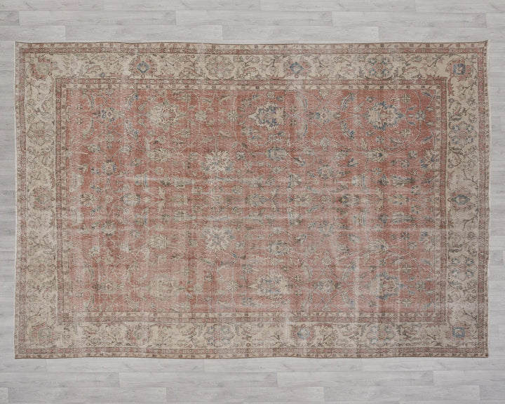 Multicolor Turkish Oushak Rug 7' 11" x 11' 2" Hand-Knotted | No. VR95925
