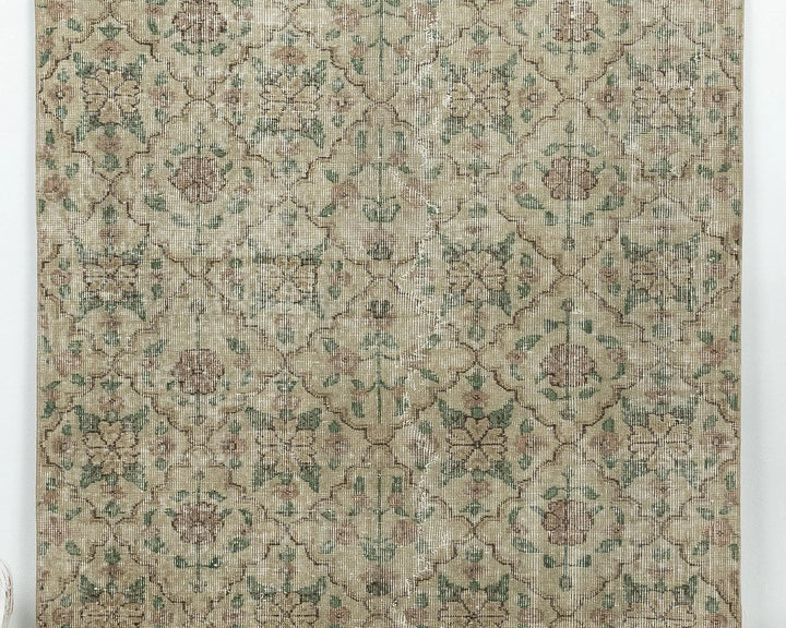 Multicolor Turkish Oushak Rug 6'8" x 3'11" Hand-Knotted | No. VR95962