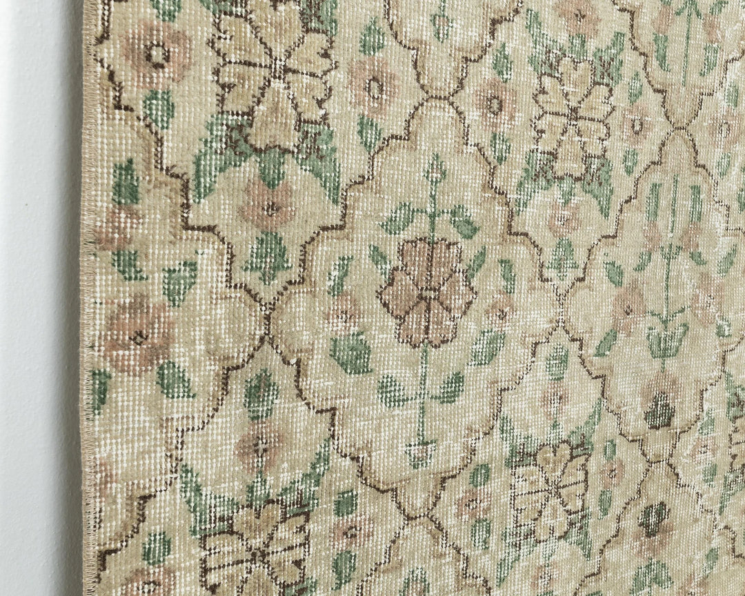 Multicolor Turkish Oushak Rug 6'8" x 3'11" Hand-Knotted | No. VR95962