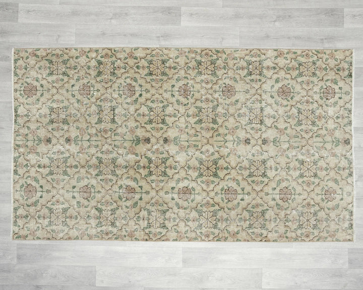 Multicolor Turkish Oushak Rug 6'8" x 3'11" Hand-Knotted | No. VR95962