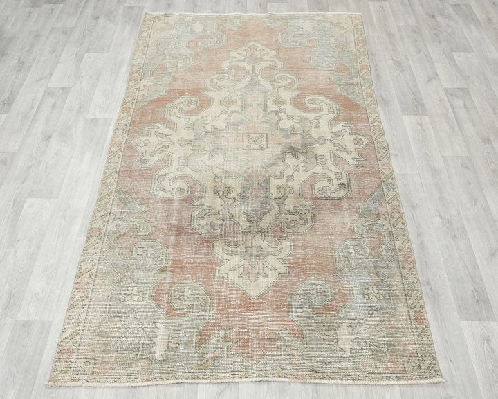 Multicolor Turkish Oushak Rug 4' 1" x 6' 8" Hand-Knotted | No. VR95975