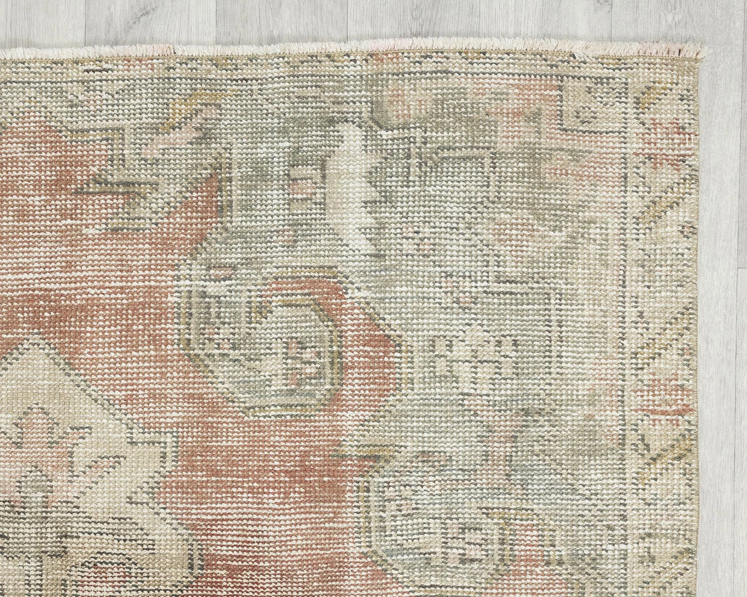 Multicolor Turkish Oushak Rug 4' 1" x 6' 8" Hand-Knotted | No. VR95975