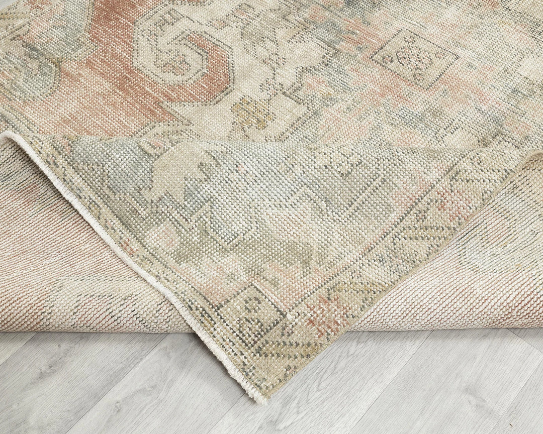 Multicolor Turkish Oushak Rug 4' 1" x 6' 8" Hand-Knotted | No. VR95975