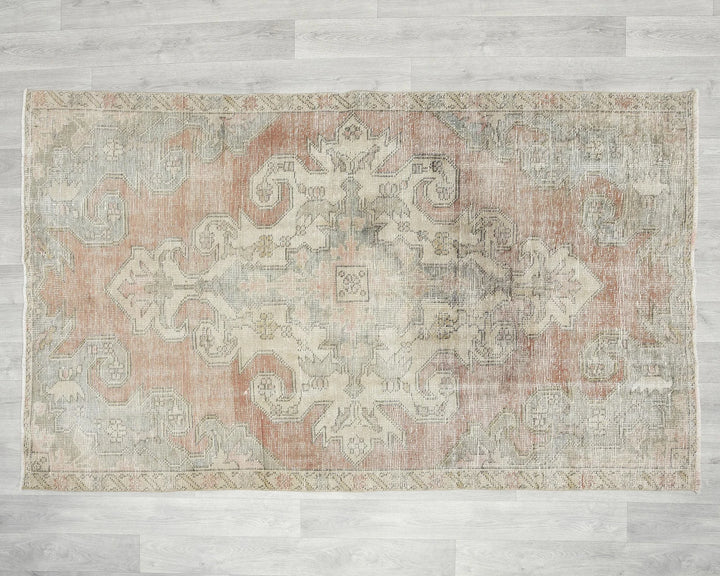 Multicolor Turkish Oushak Rug 4' 1" x 6' 8" Hand-Knotted | No. VR95975