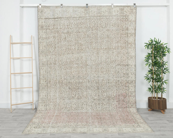 Multicolor Turkish Oushak Rug 6'6" x 9'11" Hand-Knotted | No. VR95982