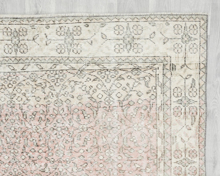 Multicolor Turkish Oushak Rug 6'6" x 9'11" Hand-Knotted | No. VR95982