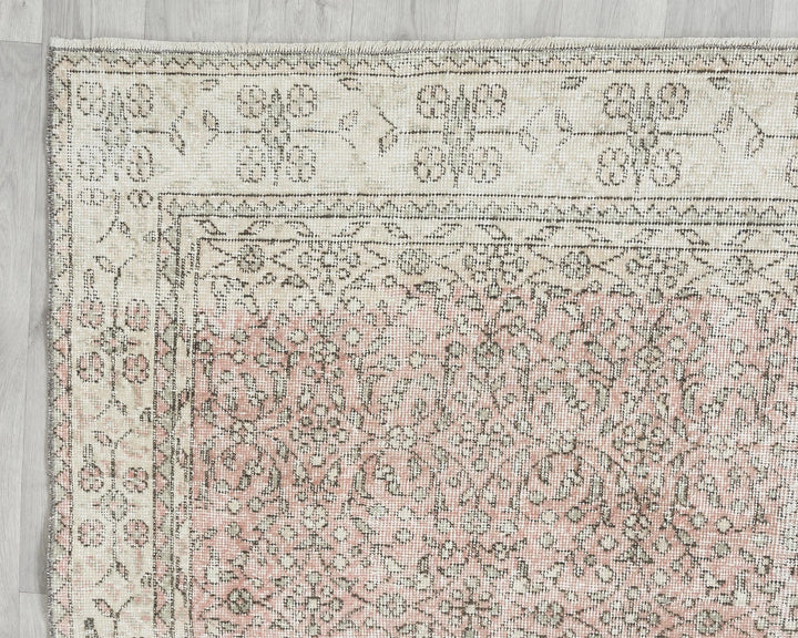 Multicolor Turkish Oushak Rug 6'6" x 9'11" Hand-Knotted | No. VR95982