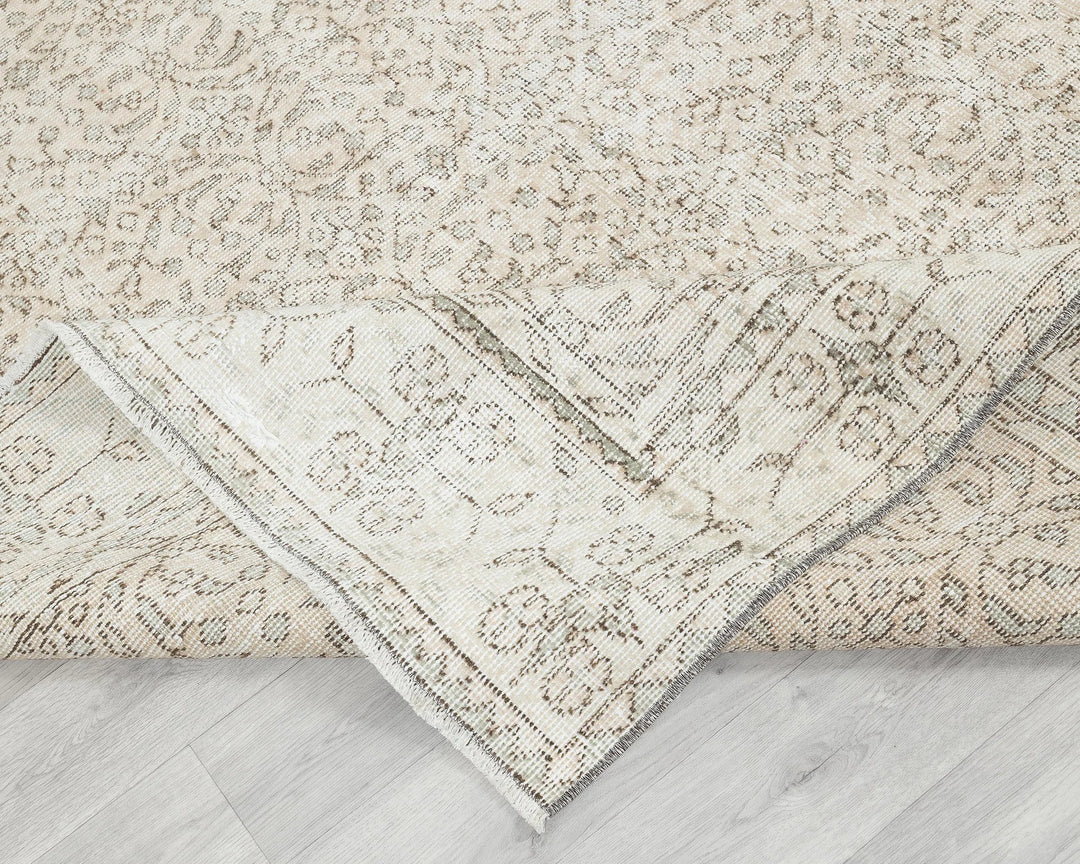 Multicolor Turkish Oushak Rug 6'6" x 9'11" Hand-Knotted | No. VR95982