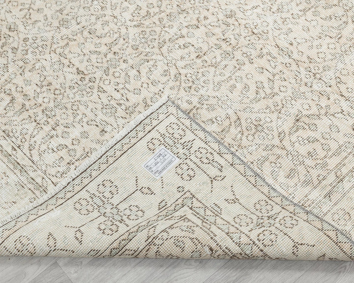Multicolor Turkish Oushak Rug 6'6" x 9'11" Hand-Knotted | No. VR95982