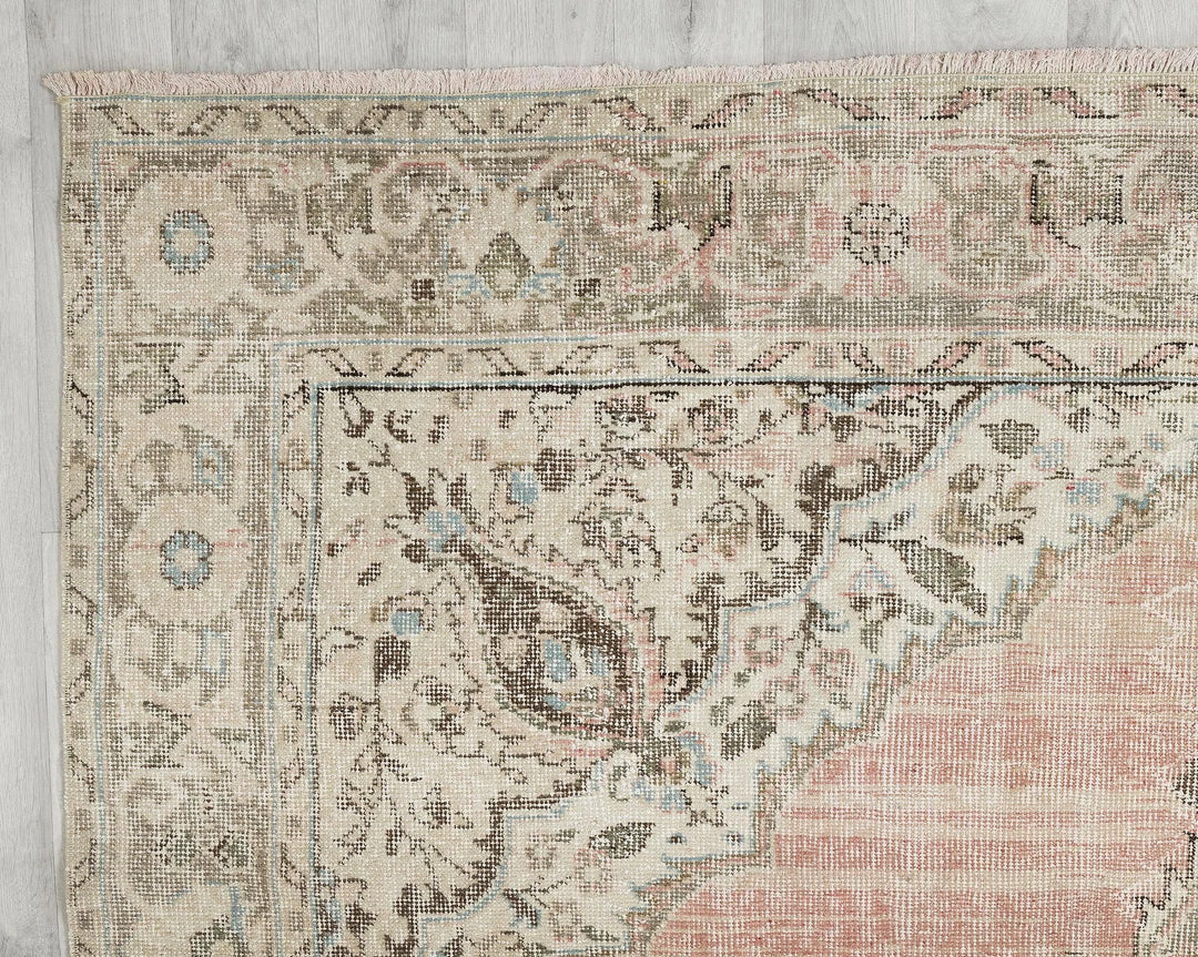 Multicolor Turkish Oushak Rug 6'9" x 10'6" Hand-Knotted | No. VR96012