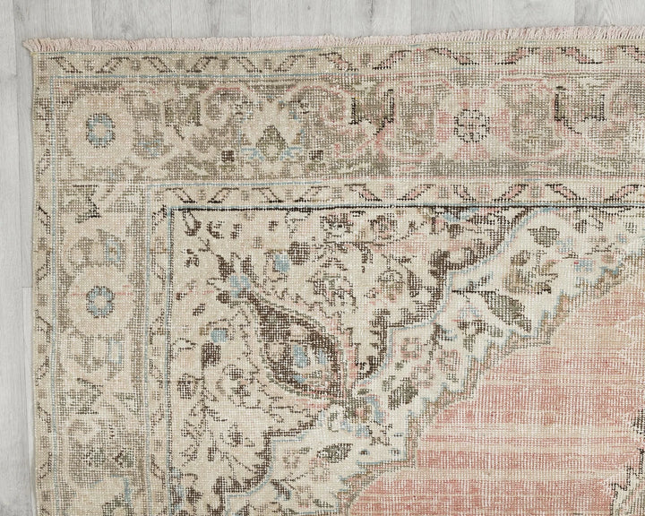 Multicolor Turkish Oushak Rug 6'9" x 10'6" Hand-Knotted | No. VR96012