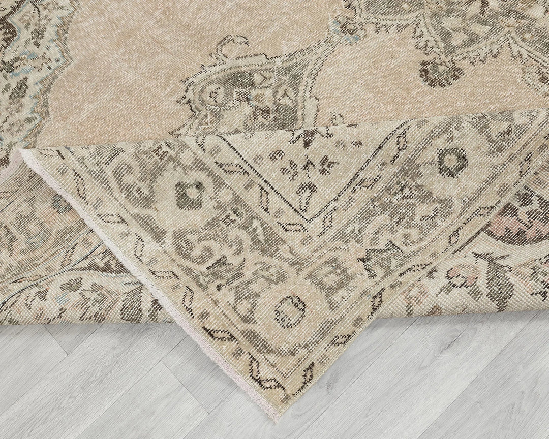 Multicolor Turkish Oushak Rug 6'9" x 10'6" Hand-Knotted | No. VR96012