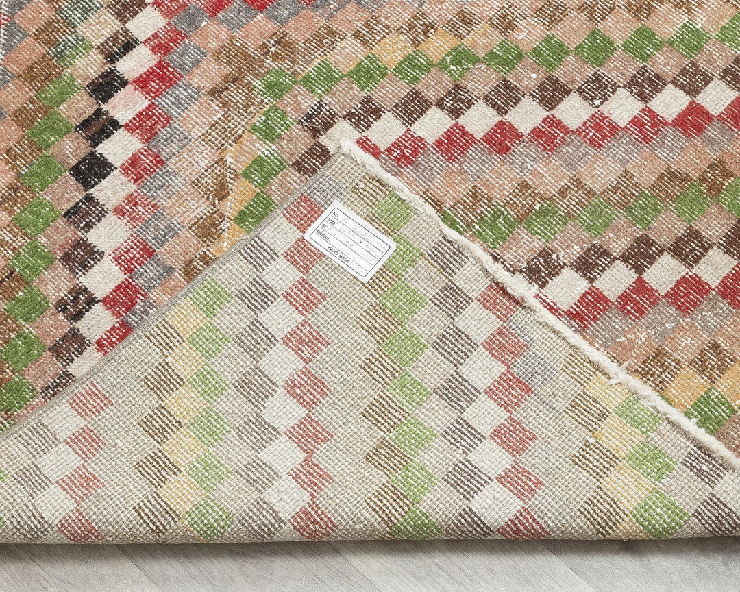 Multicolor Turkish Oushak Rug 3'9" x 5'9" Hand-Knotted | No. VR96089