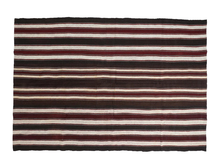 Brown Turkish Kilim Rug 7' 3" x 10' 11" Flat-Weave view 11