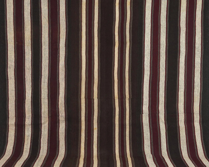 Brown Turkish Kilim Rug 7' 3" x 10' 11" Flat-Weave detail