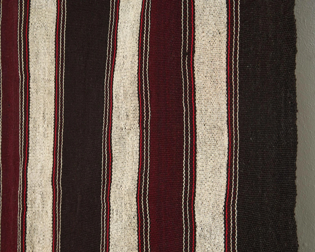 Brown Turkish Kilim Rug 7' 3" x 10' 11" Flat-Weave close-up