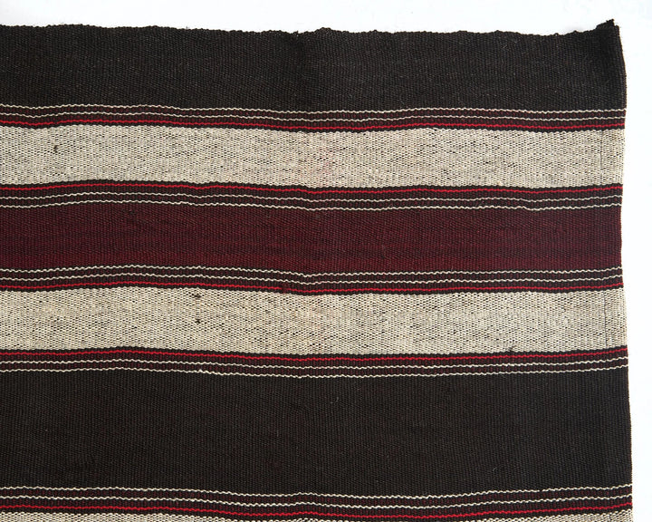 Brown Turkish Kilim Rug 7' 3" x 10' 11" Flat-Weave texture