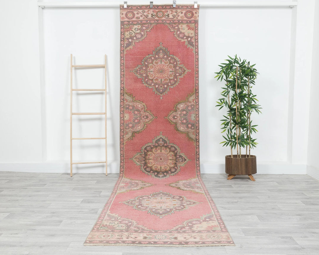 Pink Runner Rug 3' 2" x 12' 5" | No. VR96165