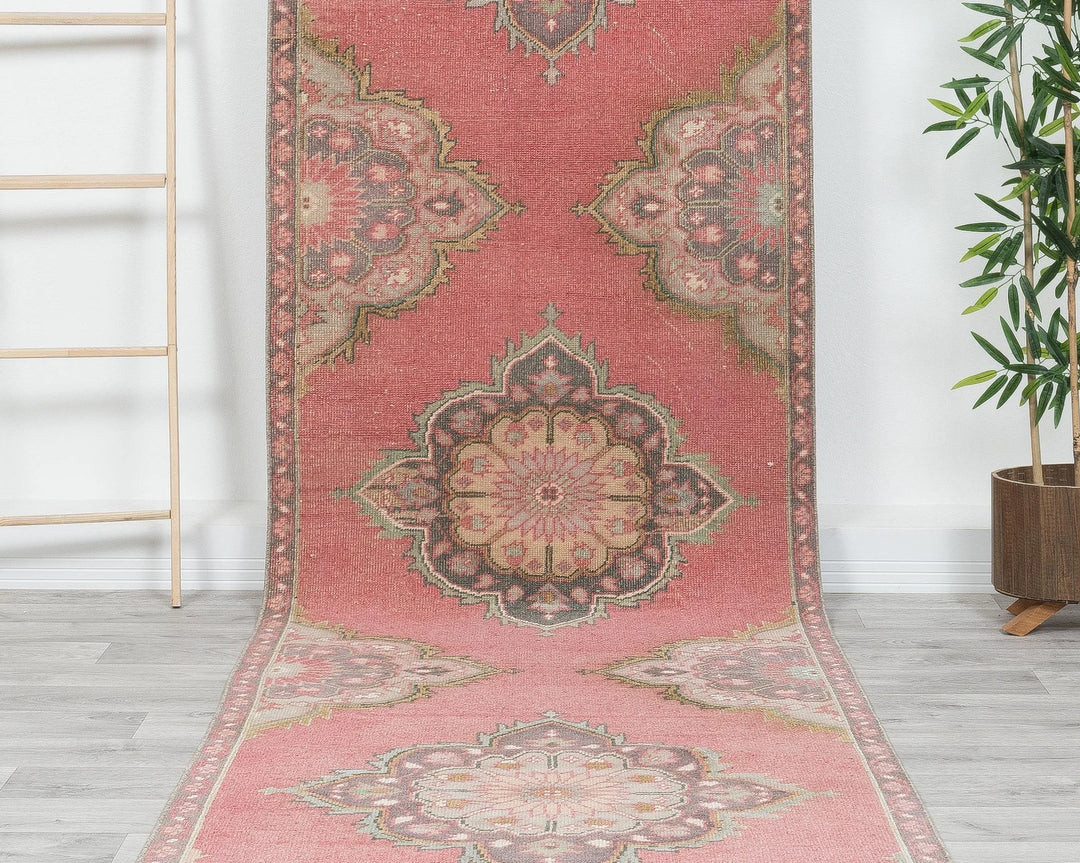Pink Runner Rug 3' 2" x 12' 5" | No. VR96165