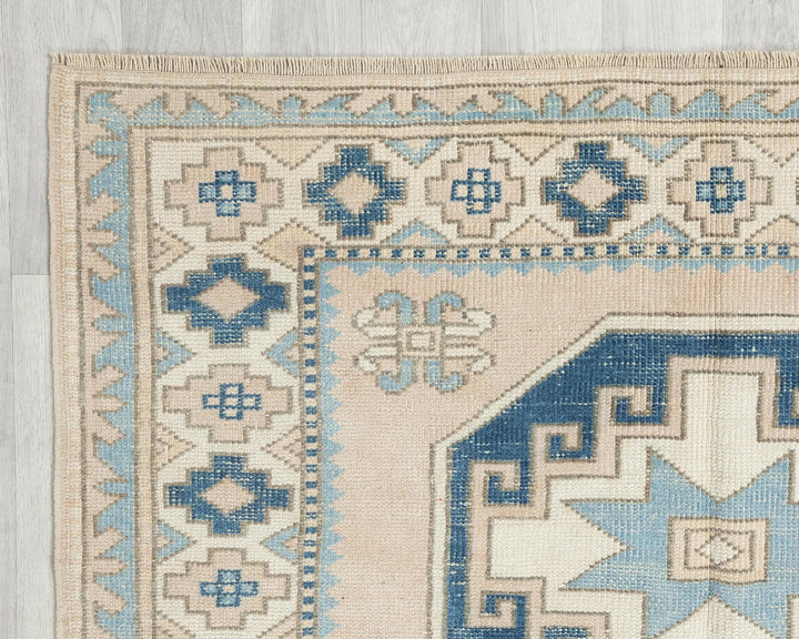 Multicolor Turkish Oushak Rug 4'6" x 6'11" Hand-Knotted | No. VR96213