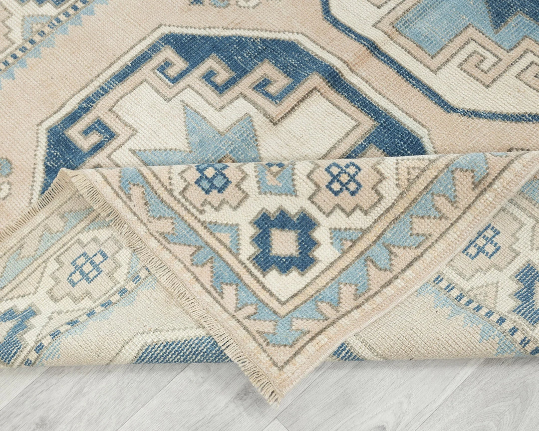 Multicolor Turkish Oushak Rug 4'6" x 6'11" Hand-Knotted | No. VR96213