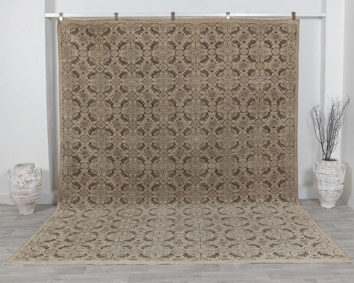 Multicolor Turkish Oushak Rug 8' 8" x 11' 2" Hand-Knotted | No. VR96241