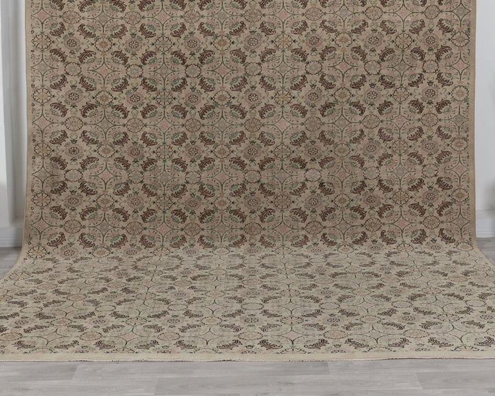 Multicolor Turkish Oushak Rug 8' 8" x 11' 2" Hand-Knotted | No. VR96241