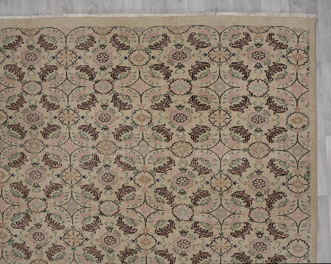 Multicolor Turkish Oushak Rug 8' 8" x 11' 2" Hand-Knotted | No. VR96241