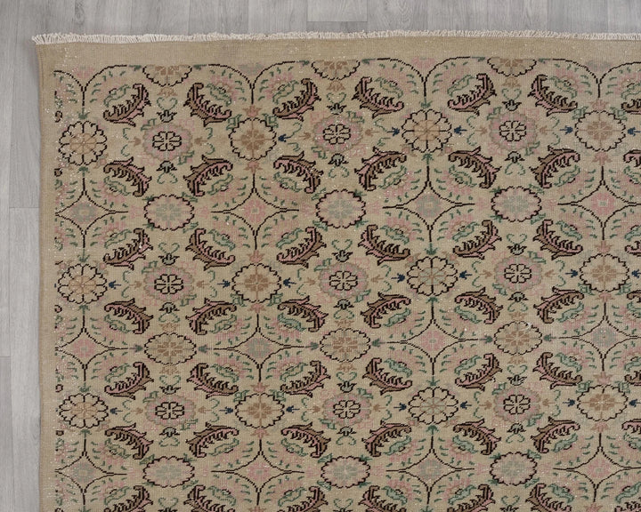 Multicolor Turkish Oushak Rug 8' 8" x 11' 2" Hand-Knotted | No. VR96241