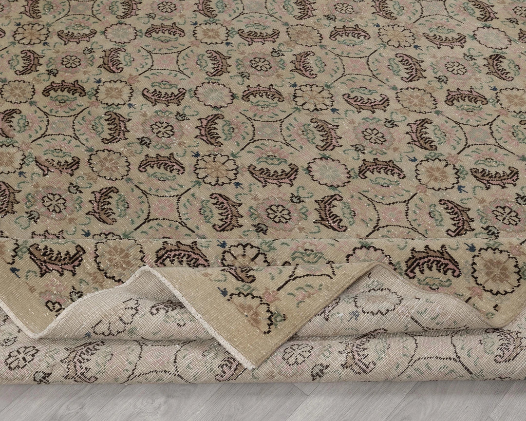 Multicolor Turkish Oushak Rug 8' 8" x 11' 2" Hand-Knotted | No. VR96241