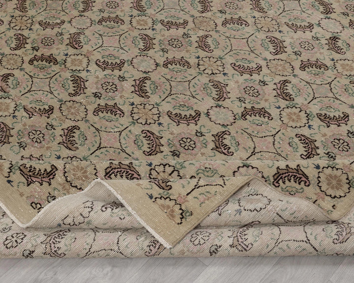 Multicolor Turkish Oushak Rug 8' 8" x 11' 2" Hand-Knotted | No. VR96241