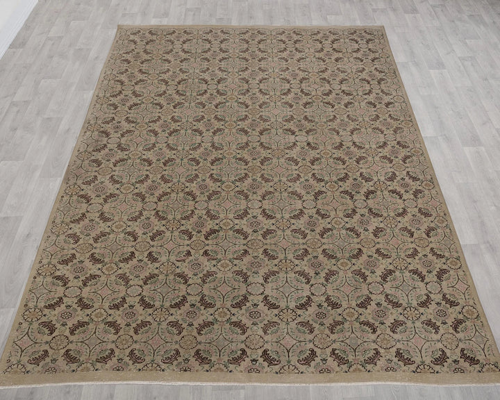 Multicolor Turkish Oushak Rug 8' 8" x 11' 2" Hand-Knotted | No. VR96241