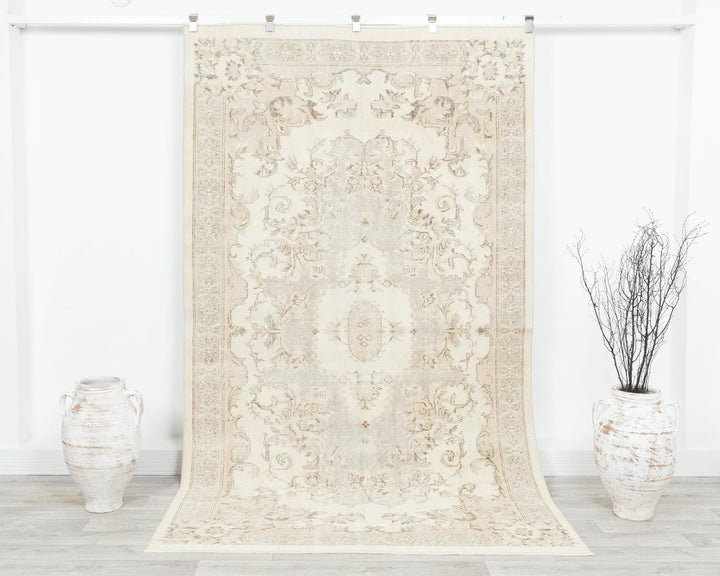 Multicolor Turkish Oushak Rug 8' 11" x 5' 3" Hand-Knotted | No. VR96294
