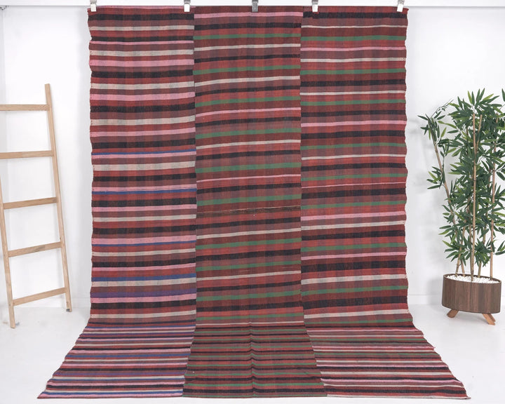 Tan Turkish Kilim Rug 0'7" x 0'10" Flat-Weave | No. VR96314