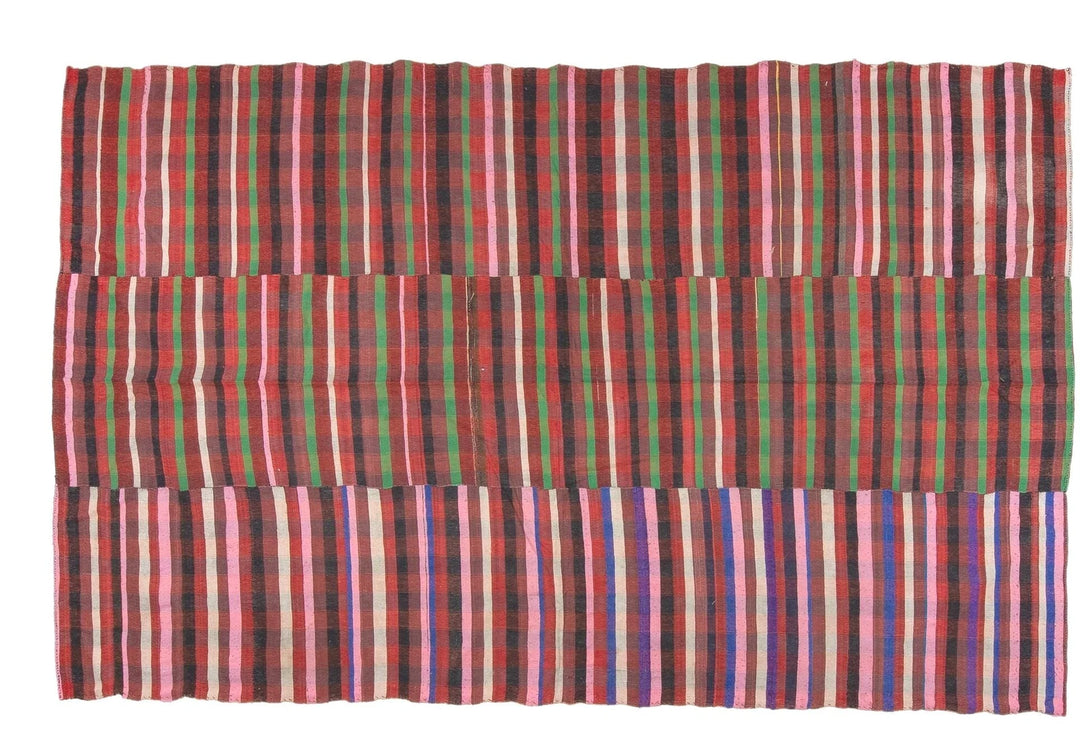 Tan Turkish Kilim Rug 0'7" x 0'10" Flat-Weave | No. VR96314
