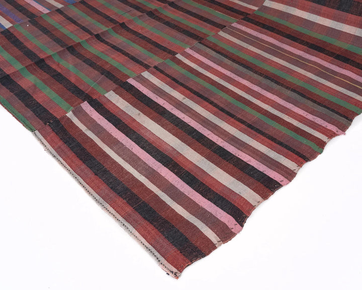 Tan Turkish Kilim Rug 0'7" x 0'10" Flat-Weave | No. VR96314