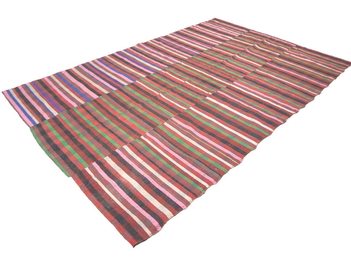Tan Turkish Kilim Rug 0'7" x 0'10" Flat-Weave | No. VR96314