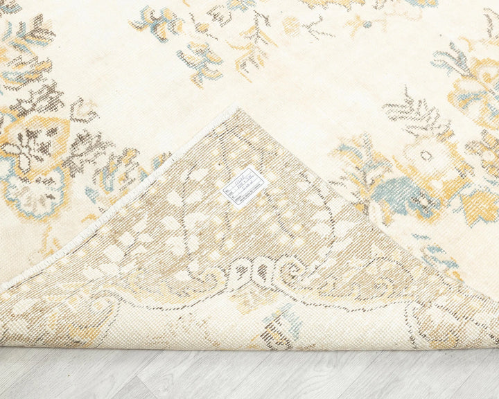 Beige Turkish Oushak Rug 5' 11" x 10' Hand-Knotted | No. VR96332