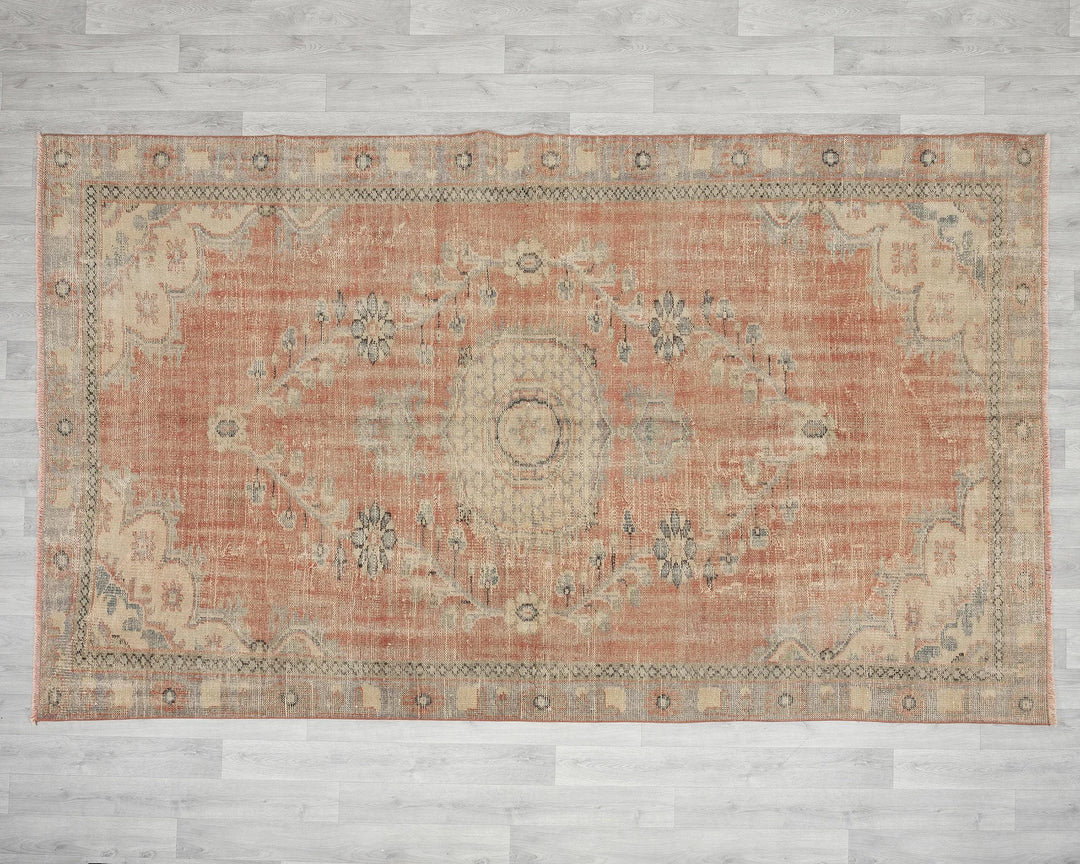 Multicolor Turkish Oushak Rug 6' 1" x 10' Hand-Knotted | No. VR96351