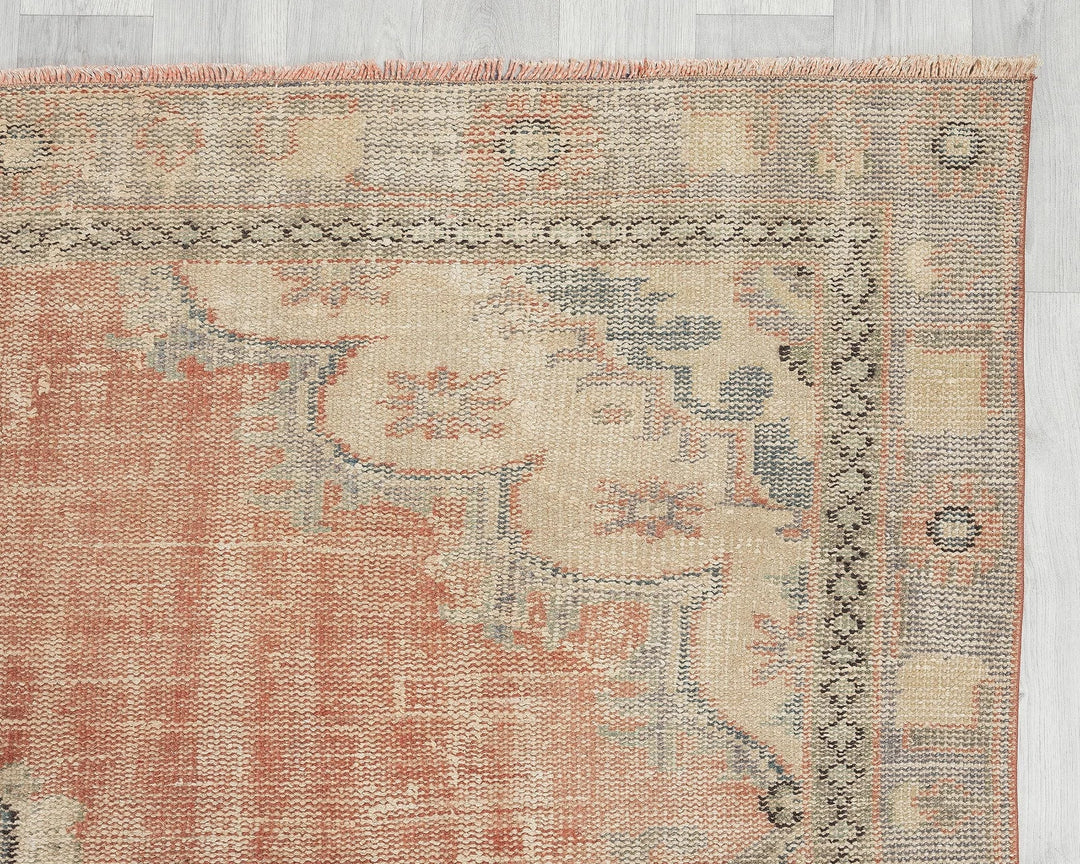 Multicolor Turkish Oushak Rug 6' 1" x 10' Hand-Knotted | No. VR96351
