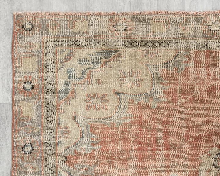 Multicolor Turkish Oushak Rug 6' 1" x 10' Hand-Knotted | No. VR96351
