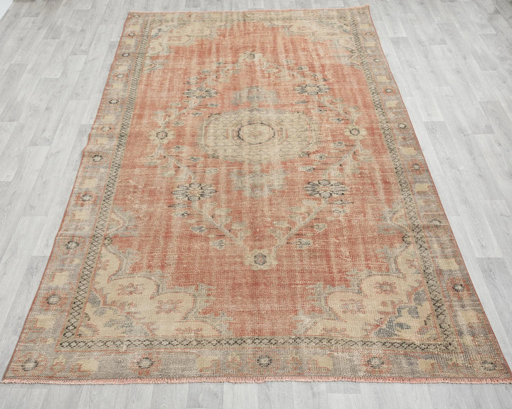 Multicolor Turkish Oushak Rug 6' 1" x 10' Hand-Knotted | No. VR96351