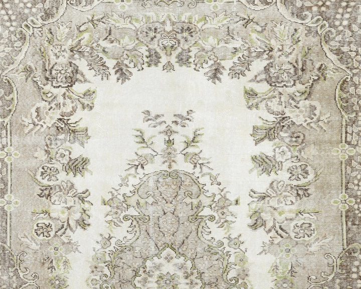 Multicolor Turkish Oushak Rug 9' 1" x 5' 10" Hand-Knotted | No. VR96448