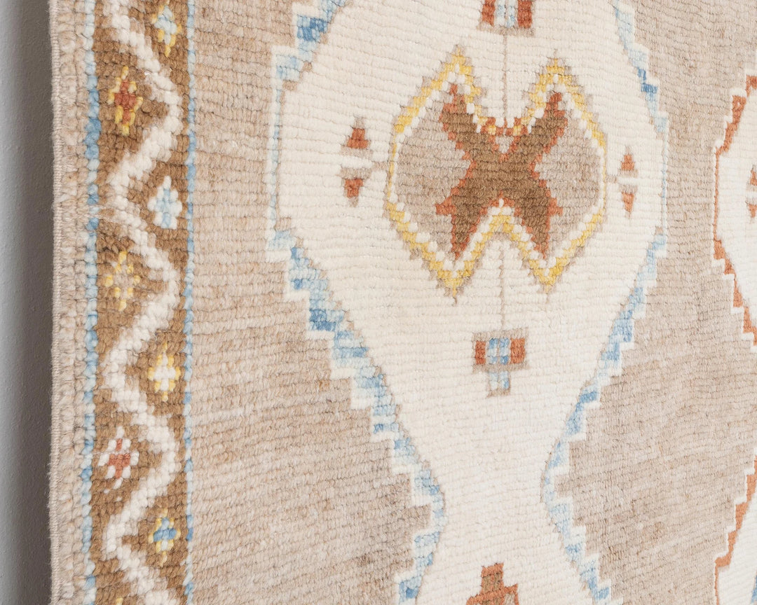 Neutral Oushak Rug 9' 5" x 12' 10" | No. VR96495
