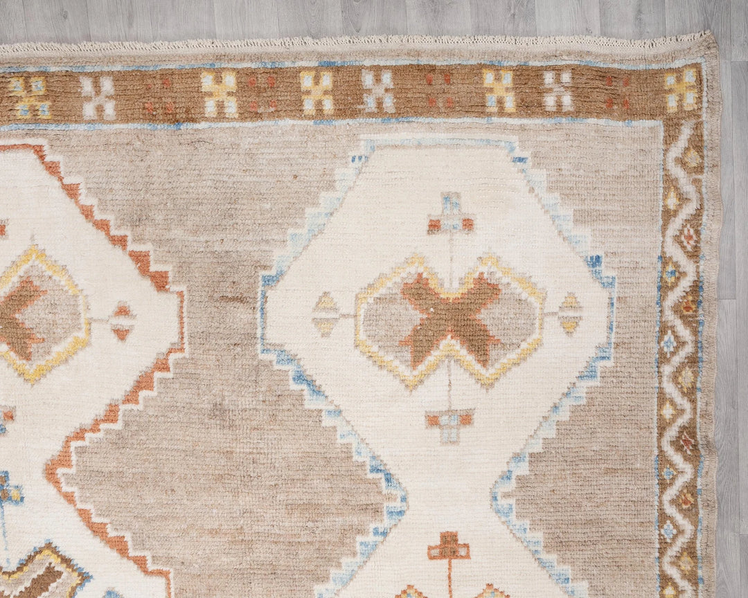 Neutral Oushak Rug 9' 5" x 12' 10" | No. VR96495