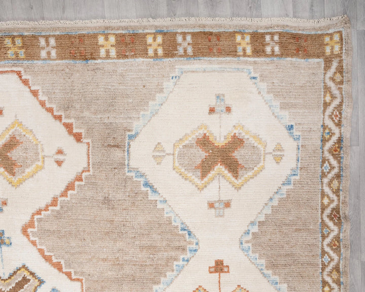 Neutral Oushak Rug 9' 5" x 12' 10" | No. VR96495