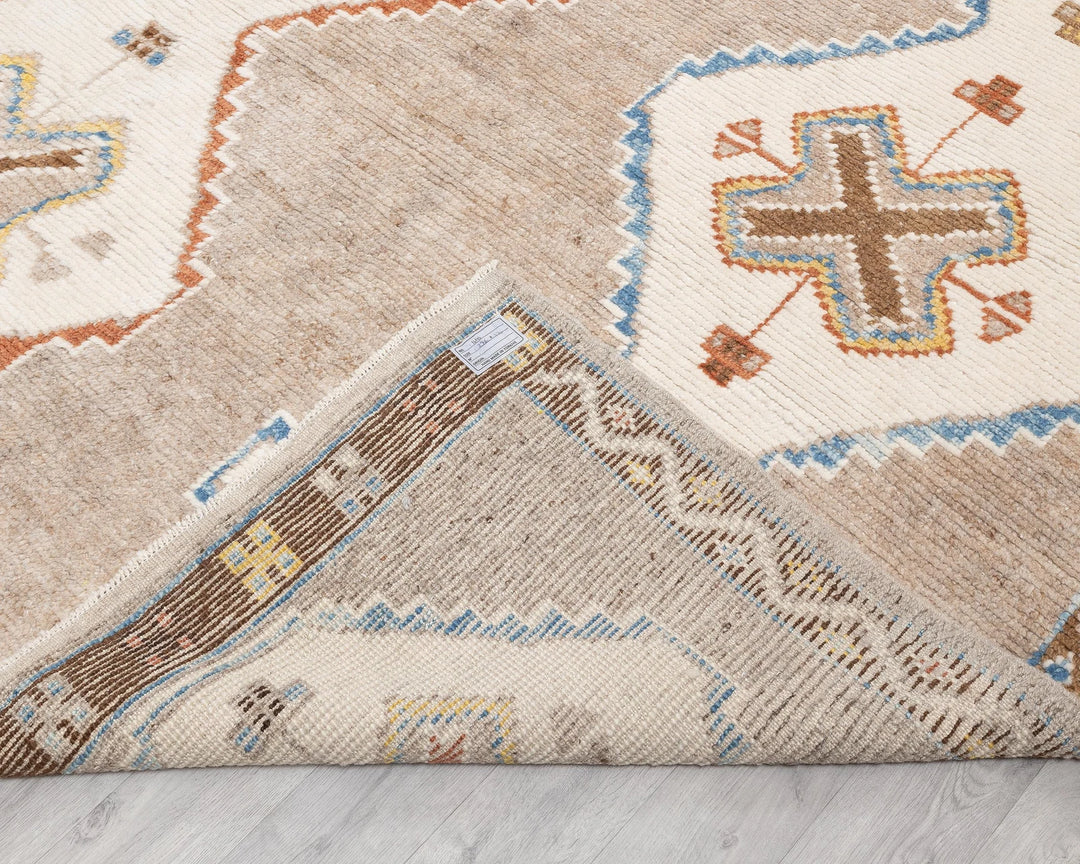 Neutral Oushak Rug 9' 5" x 12' 10" | No. VR96495